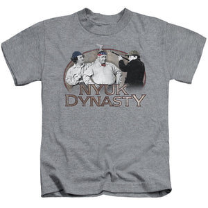 Three Stooges Boys T-Shirt NYUK Dynasty Athletic Heather Tee - Yoga Clothing for You