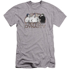 Three Stooges Premium Canvas T-Shirt NYUK Dynasty Athletic Heather - Yoga Clothing for You