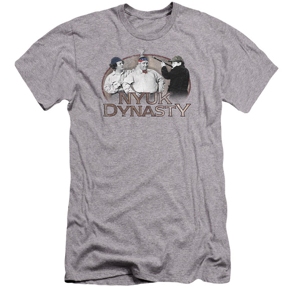 Three Stooges Premium Canvas T-Shirt NYUK Dynasty Athletic Heather - Yoga Clothing for You
