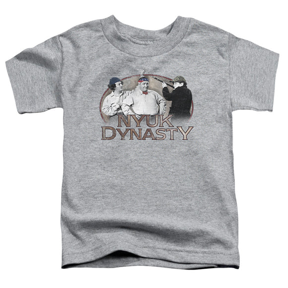 Three Stooges Toddler T-Shirt NYUK Dynasty Athletic Heather Tee - Yoga Clothing for You