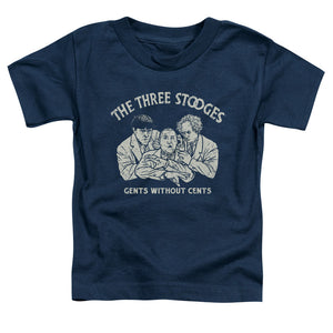 Three Stooges Toddler T-Shirt Gents Without Cents Navy Tee - Yoga Clothing for You