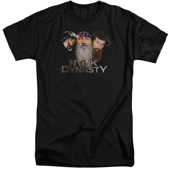 Three Stooges Tall T-Shirt NYUK Dynasty Black Tee - Yoga Clothing for You