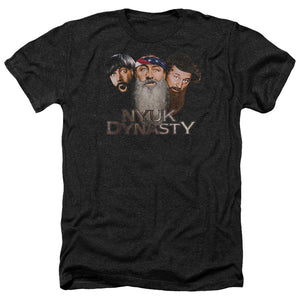 Three Stooges Heather T-Shirt NYUK Dynasty Black Tee - Yoga Clothing for You