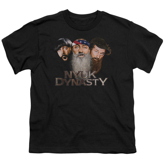 Three Stooges Kids T-Shirt NYUK Dynasty Black Tee - Yoga Clothing for You