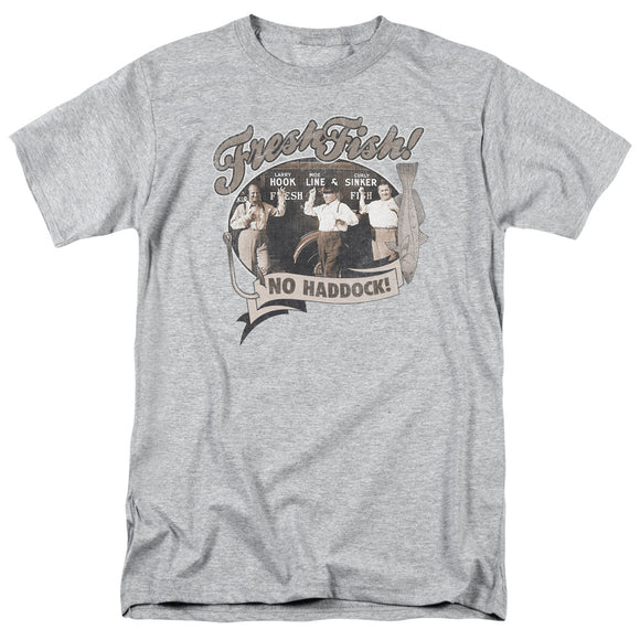 Three Stooges T-Shirt Fresh Fish Heather Tee - Yoga Clothing for You
