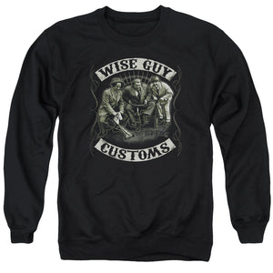 Three Stooges Sweatshirt Wise Guy Customs Black Pullover - Yoga Clothing for You