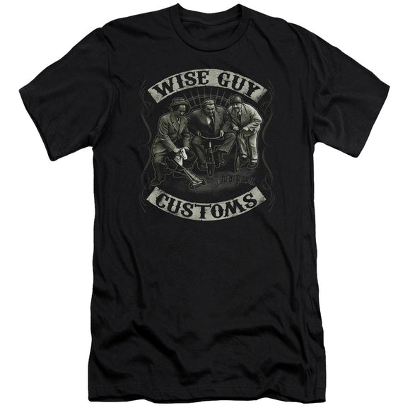 Three Stooges Premium Canvas T-Shirt Wise Guy Customs Black Tee - Yoga Clothing for You