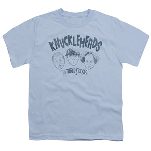 Three Stooges Kids T-Shirt Knuckleheads Light Blue Tee - Yoga Clothing for You