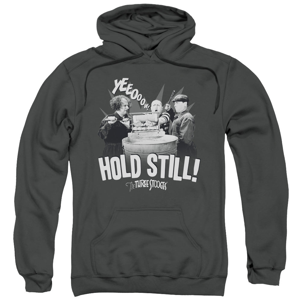 Three Stooges Hoodie Hold Still Charcoal Hoody