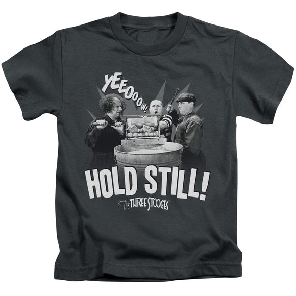 Three Stooges Boys T-Shirt Hold Still Charcoal Tee - Yoga Clothing for You