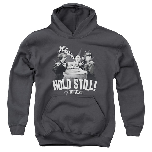 Three Stooges Kids Hoodie Hold Still Charcoal Hoody - Yoga Clothing for You