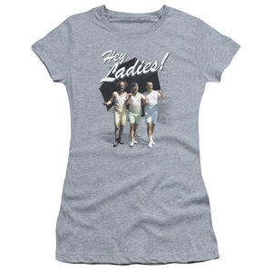 Three Stooges Juniors Shirt Hey Ladies Heather Tee - Yoga Clothing for You