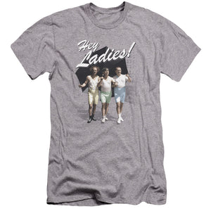 Three Stooges Canvas T-Shirt Hey Ladies Heather - Yoga Clothing for You