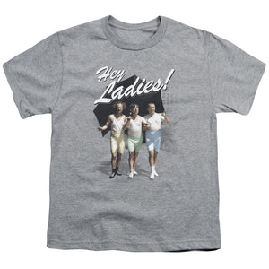 Three Stooges Kids T-Shirt Hey Ladies Heather Tee - Yoga Clothing for You