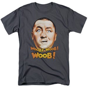 Three Stooges T-Shirt Curly Woob Woob Woob Charcoal Tee - Yoga Clothing for You