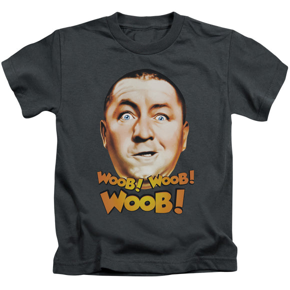Three Stooges Boys T-Shirt Curly Woob Woob Woob Charcoal Tee - Yoga Clothing for You