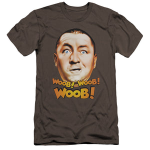 Three Stooges Premium Canvas T-Shirt Curly Woob Woob Woob Charcoal - Yoga Clothing for You