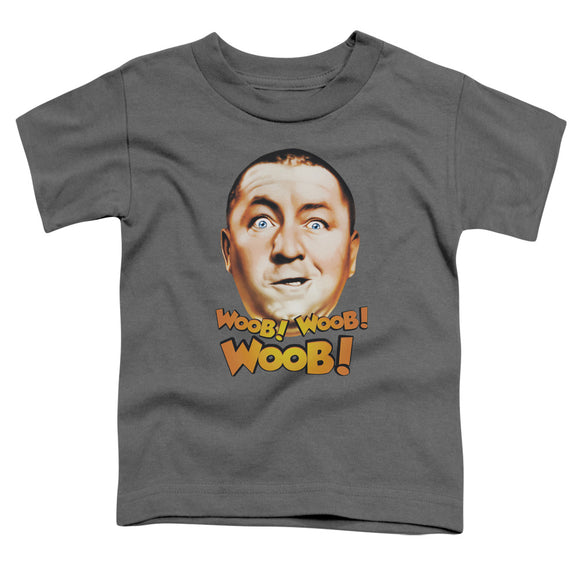 Three Stooges Toddler T-Shirt Curly Woob Woob Woob Charcoal Tee - Yoga Clothing for You