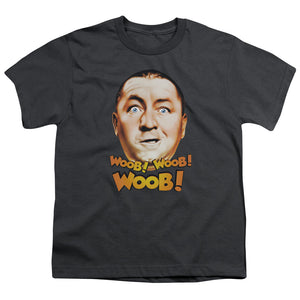 Three Stooges Kids T-Shirt Curly Woob Woob Woob Charcoal Tee - Yoga Clothing for You