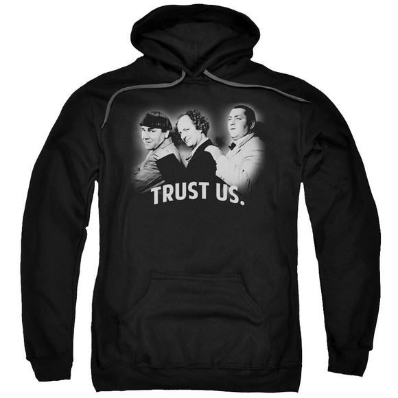 Three Stooges Hoodie Trust Us Black Hoody - Yoga Clothing for You
