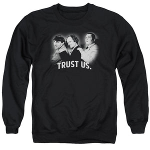 Three Stooges Sweatshirt Trust Us Black Pullover - Yoga Clothing for You
