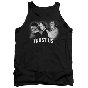 Three Stooges Tanktop Trust Us Black Tank - Yoga Clothing for You