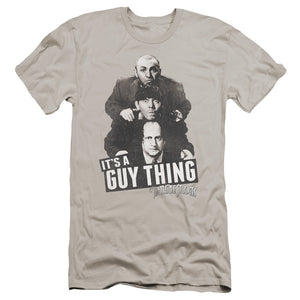 Three Stooges Premium Canvas T-Shirt It's a Guy Thing Silver Tee - Yoga Clothing for You