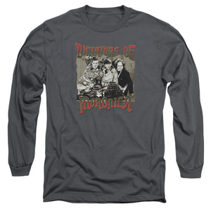 Three Stooges Long Sleeve T-Shirt Dictators of Moronica Charcoal - Yoga Clothing for You