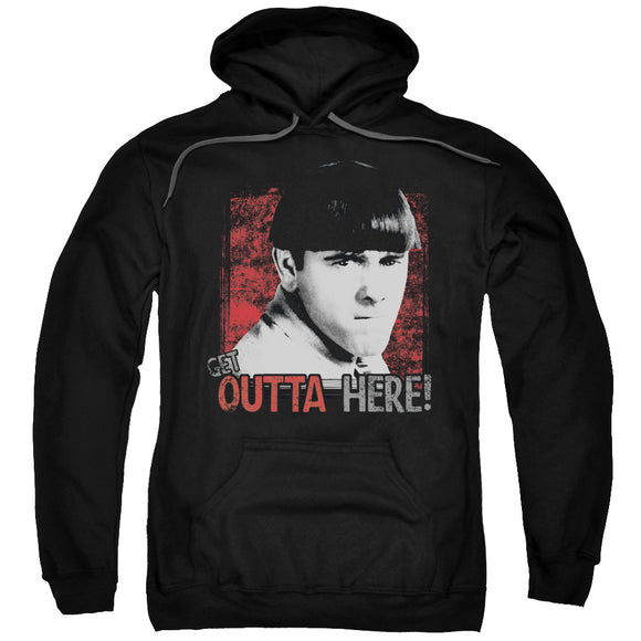 Three Stooges Hoodie Moe Get Outta Here Black Hoody - Yoga Clothing for You