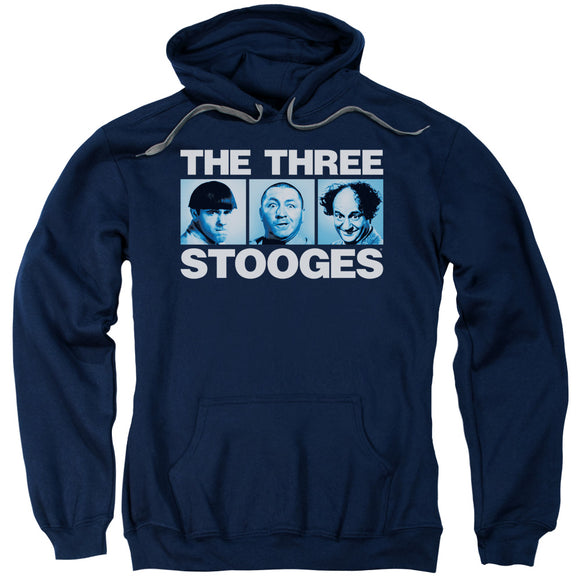 Three Stooges Hoodie Headshots Navy Hoody - Yoga Clothing for You