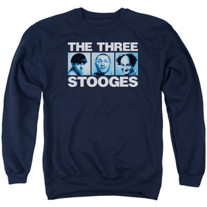 Three Stooges Sweatshirt Headshots Navy Pullover - Yoga Clothing for You