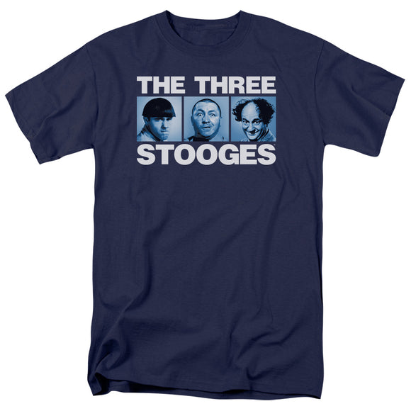 Three Stooges T-Shirt Headshots Navy Tee - Yoga Clothing for You
