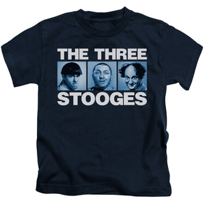 Three Stooges Boys T-Shirt Headshots Navy Tee - Yoga Clothing for You