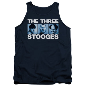 Three Stooges Tanktop Headshots Navy Tank - Yoga Clothing for You