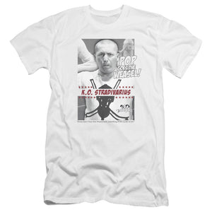 Three Stooges Canvas T-Shirt Pop Goes the Weasel White Tee - Yoga Clothing for You