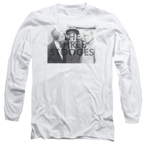 Three Stooges Long Sleeve T-Shirt Watermark White - Yoga Clothing for You