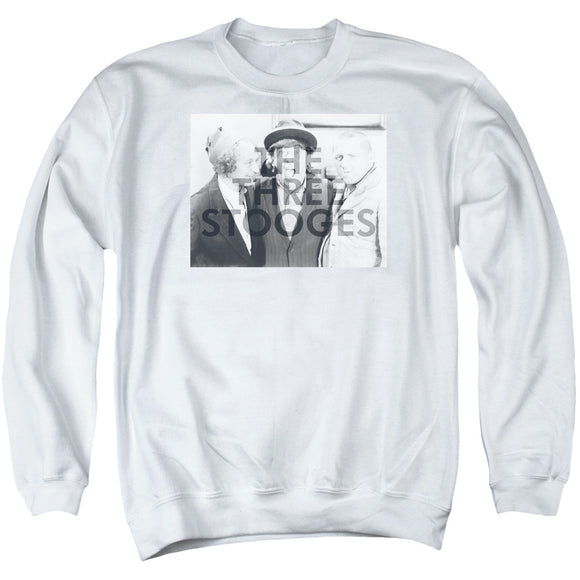 Three Stooges Sweatshirt Watermark White Pullover - Yoga Clothing for You