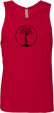 Black Tree of Life Circle Premium Yoga Tank Top - Yoga Clothing for You