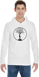 Black Tree of Life Circle Pigment Hoodie Yoga Tee Shirt - Yoga Clothing for You