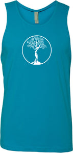 White Tree of Life Circle Premium Yoga Tank Top - Yoga Clothing for You