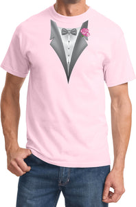 Tuxedo T-shirt Pink Flower Tee - Yoga Clothing for You