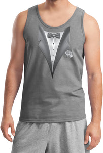 Tuxedo Tank Top White Flower Tanktop - Yoga Clothing for You