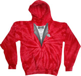 Tuxedo Hoodie White Flower Tie Dye Hooded Sweatshirt - Yoga Clothing for You