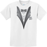 Kids Tuxedo T-shirt White Flower Youth Tee - Yoga Clothing for You