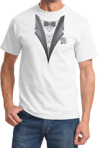 Tuxedo T-shirt White Flower Tee - Yoga Clothing for You
