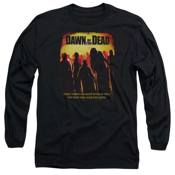 Dawn of the Dead Long Sleeve T-Shirt Poster Black Tee - Yoga Clothing for You