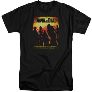 Dawn of the Dead Tall T-Shirt Poster Black Tee - Yoga Clothing for You