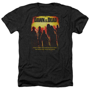 Dawn of the Dead Heather T-Shirt Poster Black Tee - Yoga Clothing for You