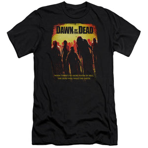Dawn of the Dead Slim Fit T-Shirt Poster Black Tee - Yoga Clothing for You