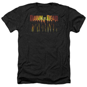 Dawn of the Dead Heather T-Shirt Walking Dead Black Tee - Yoga Clothing for You